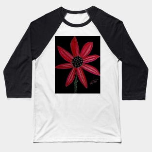 Red Flower by William Solis Baseball T-Shirt